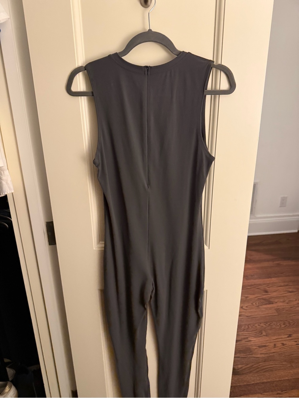Aritzia Scuba Exercise Jumpsuit in Charcoal Gray